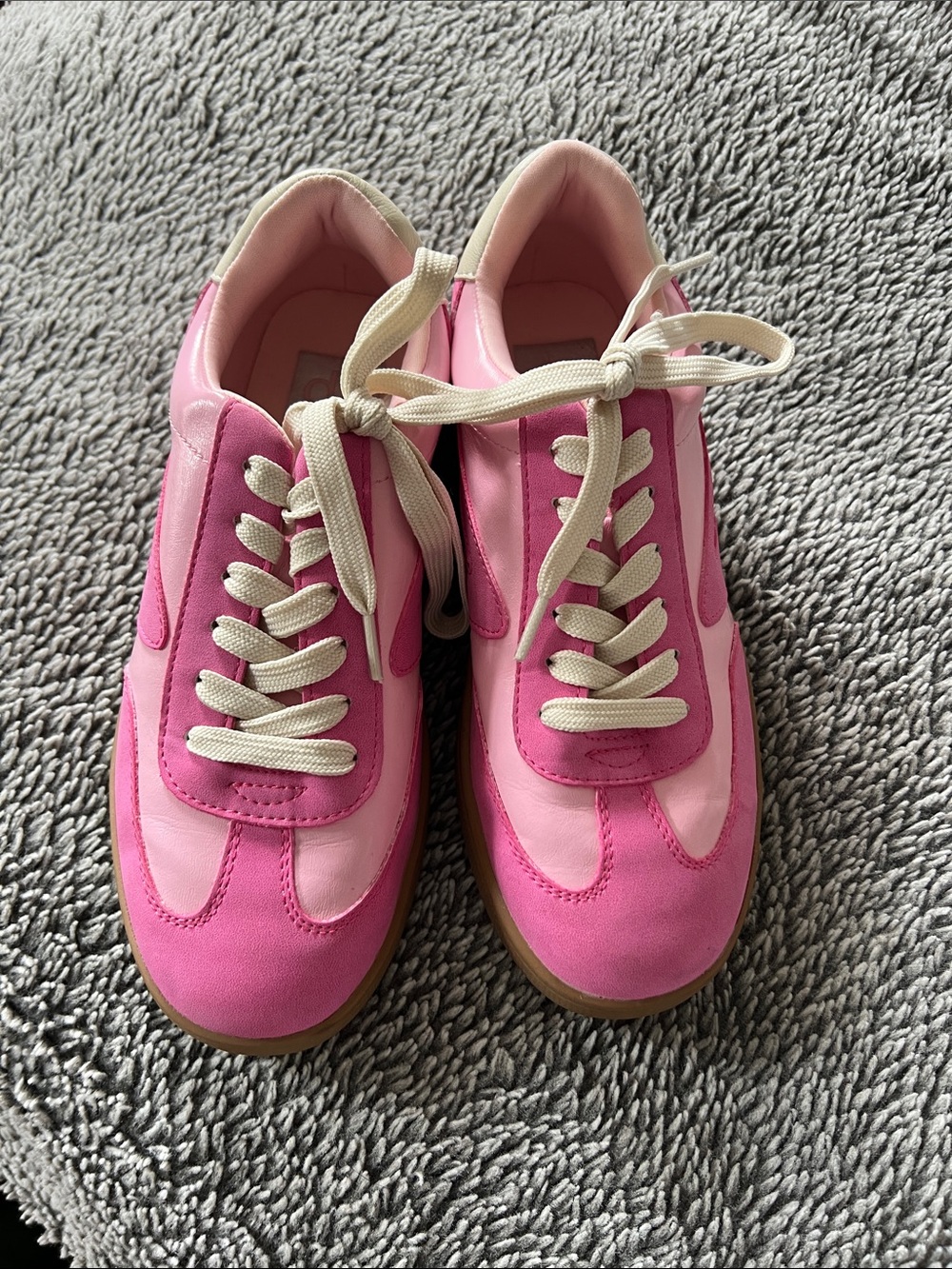 Dolce Vita Two-Tone Pink Lace-Up Sneakers